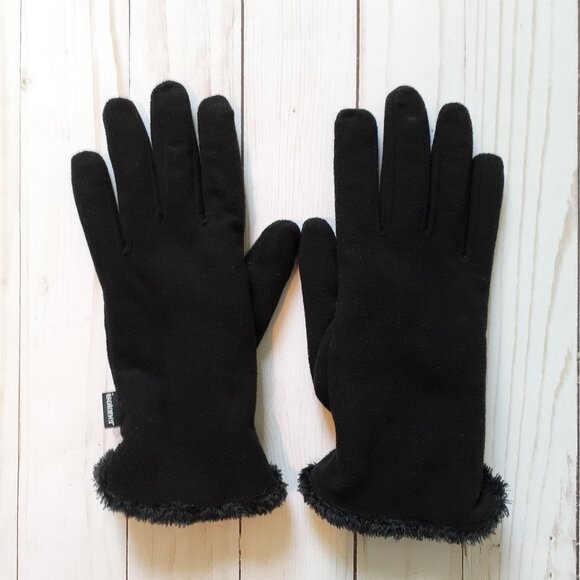 Isotoner Women's smartDRI® Fleece Gloves Black One Size - Picture 1 of 8